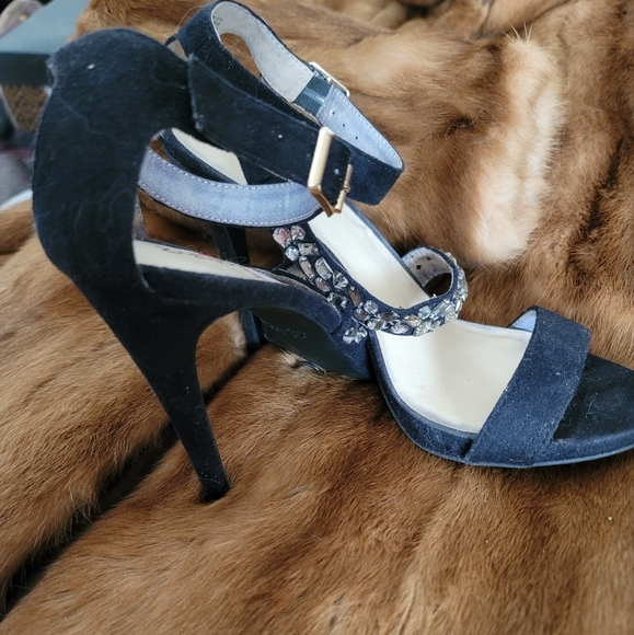 Black Rhinestone Sandals - Picture 3 of 6